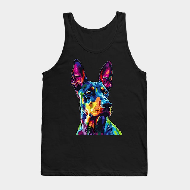 Doberman Colorfull Pop Art Design For Dog Onwer Tank Top by karishmamakeia